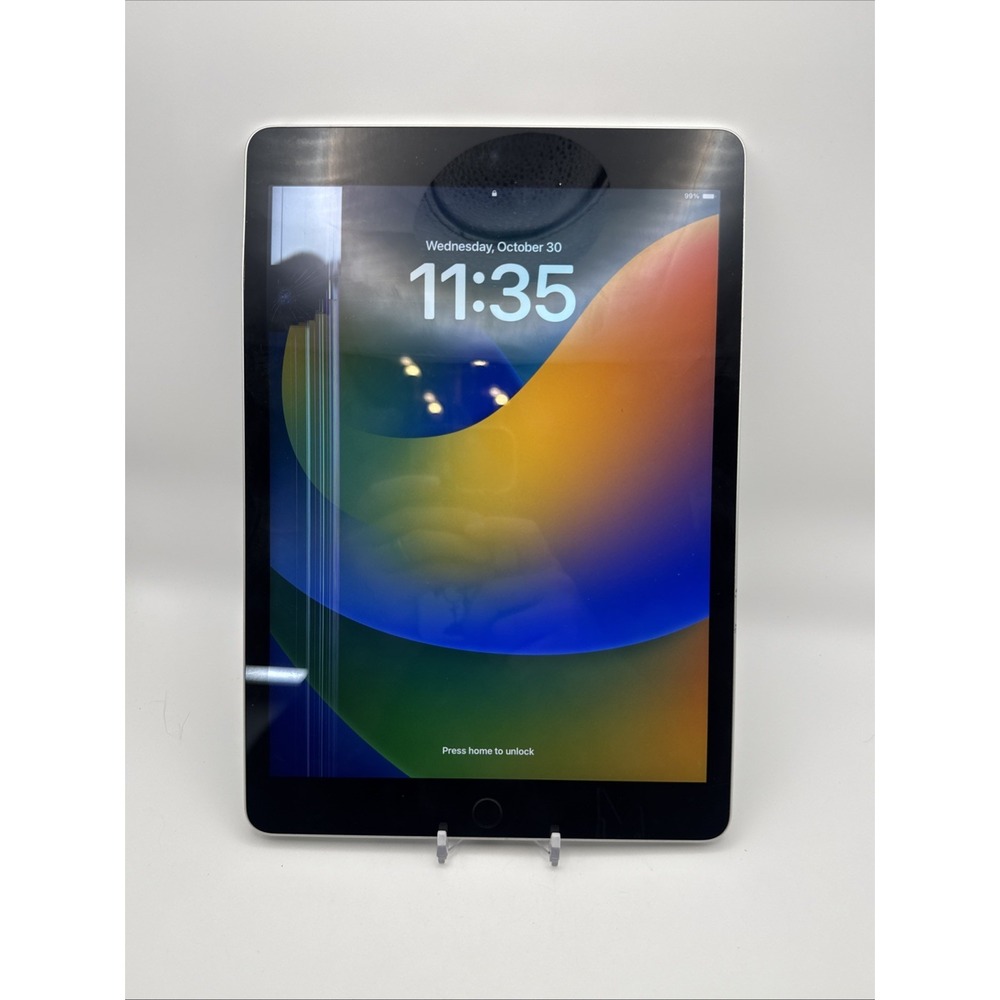 Apple iPad 9th Gen 64GB Wi-Fi Silver A2602 Damaged For Parts Or Repair
